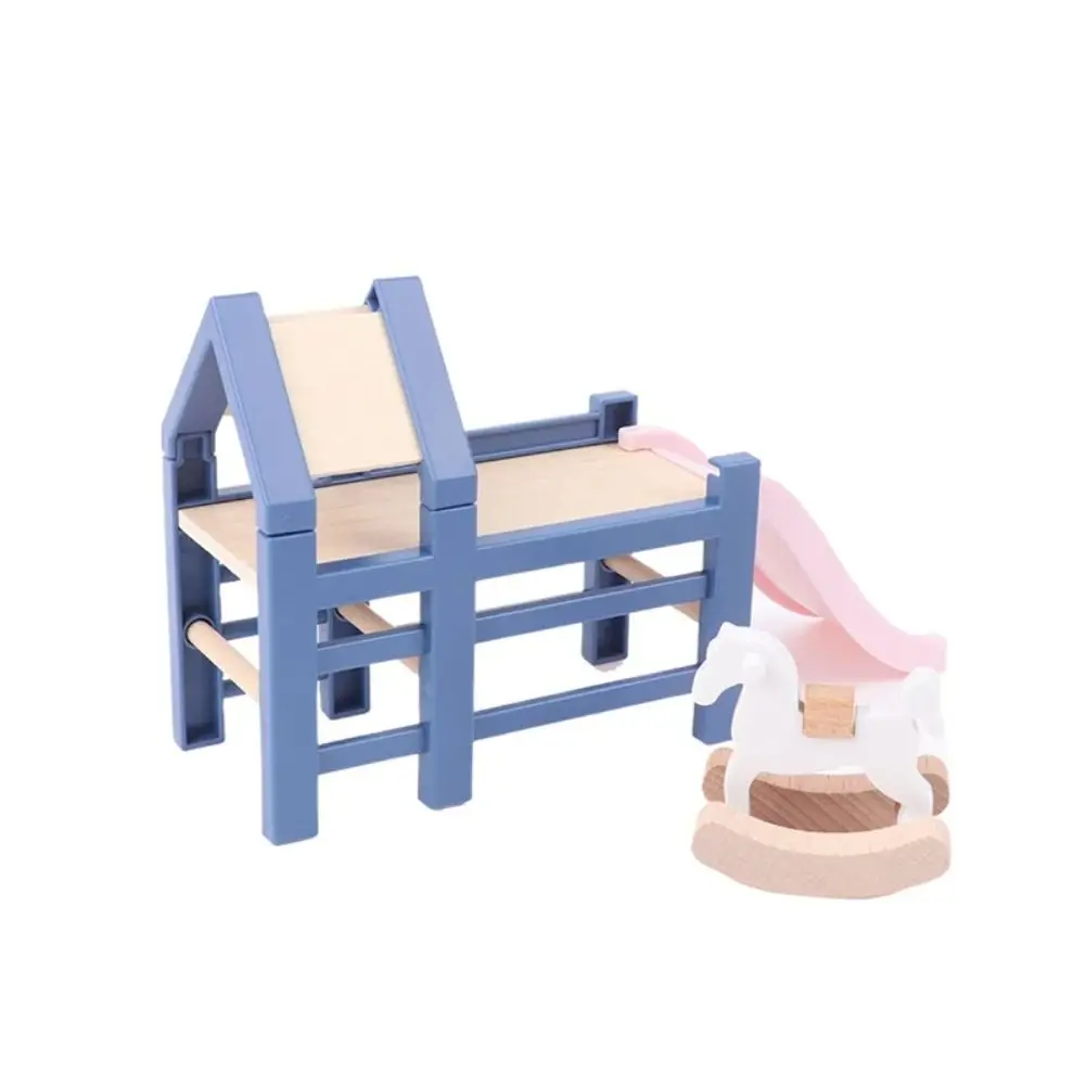 1:12 Dollhouse Wooden horse Toy Simulation Dollhouse Simulation Dining Chair Model Dining Chair Miniature Dollhouse Furniture