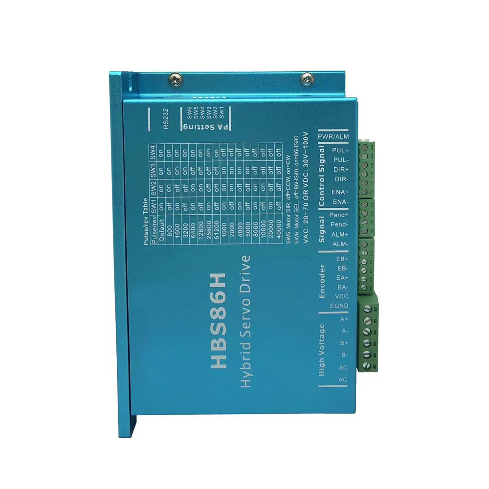 86 Hybrid Servo Motor Driver HBS86H Two-phase Closed-loop Driver DSP Chip 200KHZ Vector Closed-loop Control Servo Motor Driver