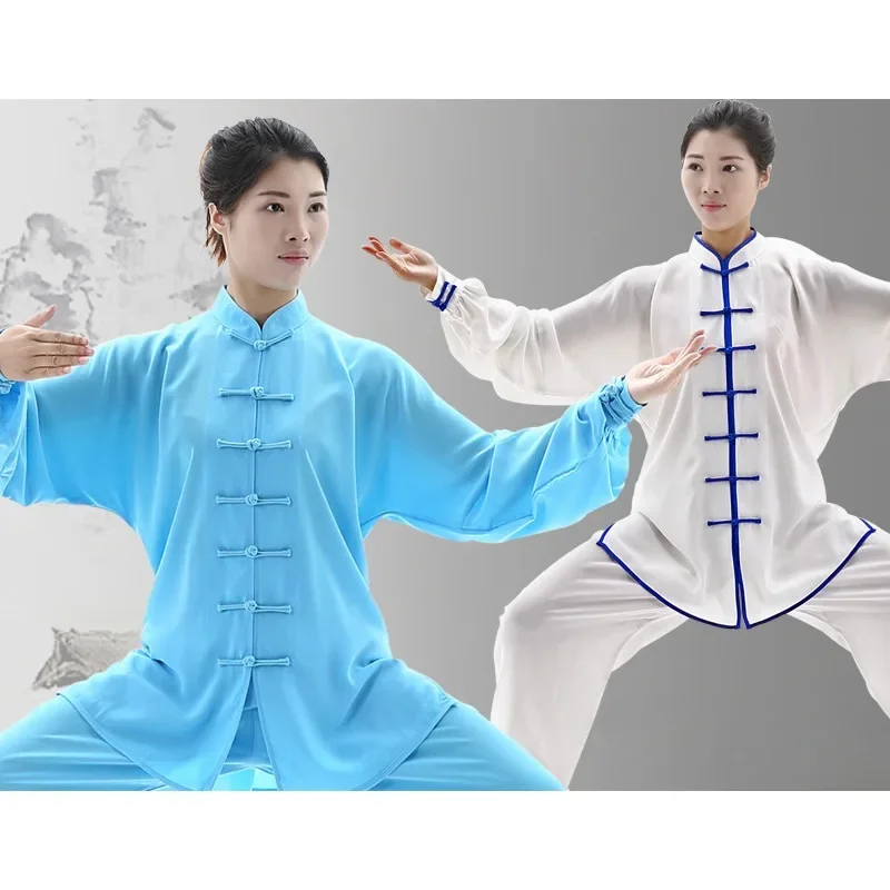

Women Cotton Silk Tai Chi Suit Chinese Style Kung Fu Wushu Martial Arts Uniform Performance Jacket Pants Yaga Exercise Clothing