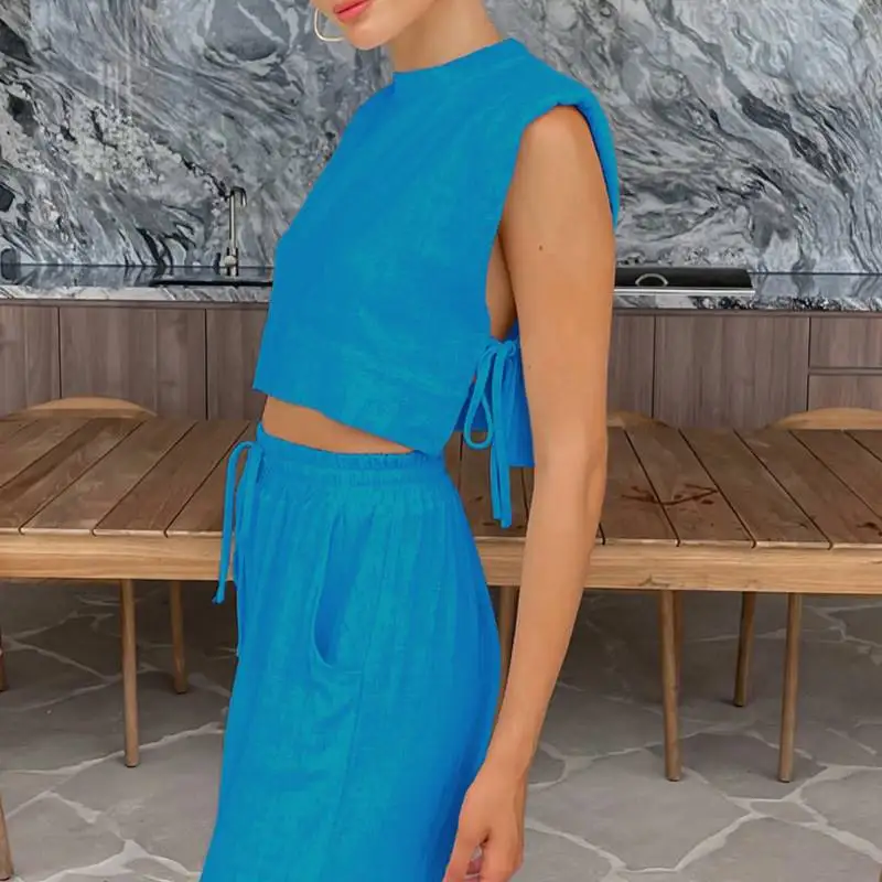 Casual Faion tweedelige pakset voor dames, comfortabele top en broekensemble voor zomerseizoen 2023,