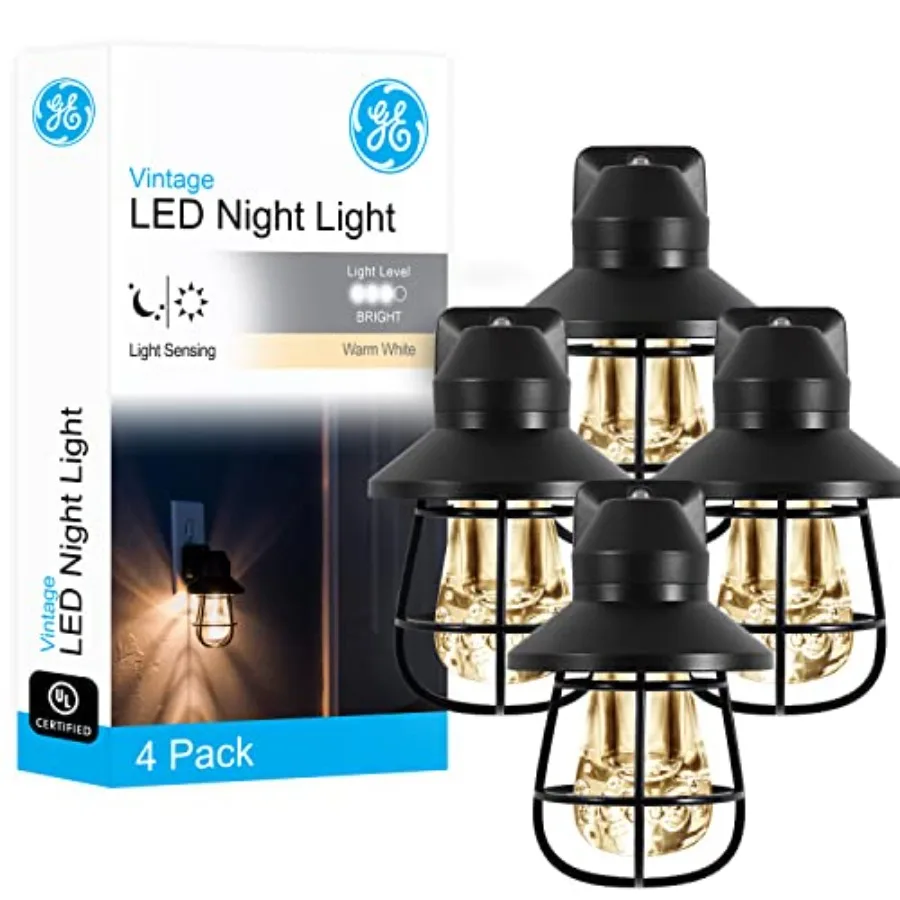 

Vinta LED Night Light Plug-in Dusk to Dawn Sensor Farmhouse Decor Mood Lighting Home Decor Ambient Lighting LED Lights for Bedr