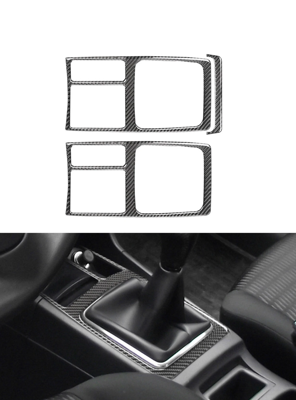 

Pop For Mitsubishi Lancer DE ES 2008‑2013 Gear Shift Panel Cover Interior Trim Decoration Carbon Fiber Automobiles