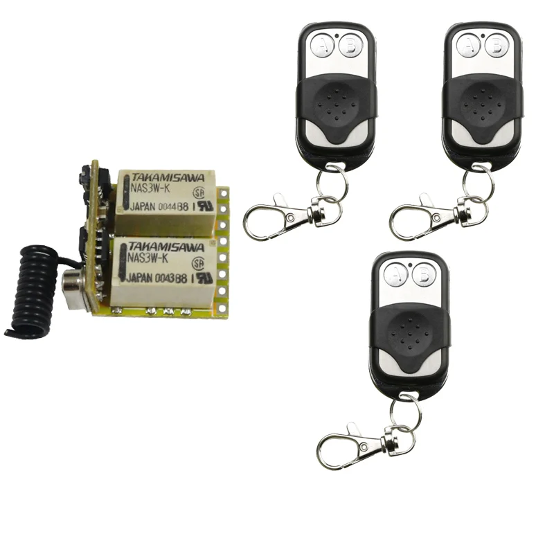 DC 3.7V 4.5V 5V 6V 7.4V 9V 12V 2CH 2 CH Mini Relay Remote Switch LED Signal Line Remote Contact Switch Output Switching Value