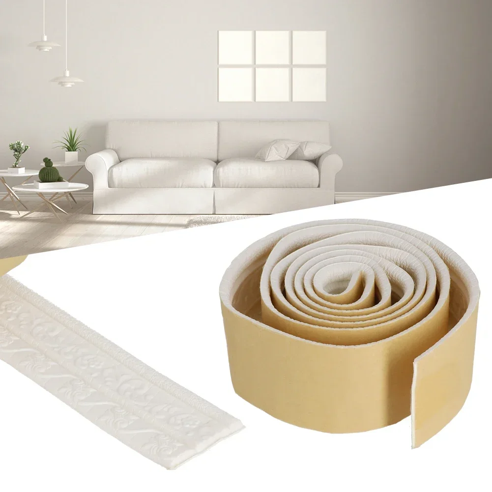 Accessories Baseboard Skirting PVC Waist Line Wall Sticker Waterproof 230cm X 8cm A/B Border Home Molding Trim