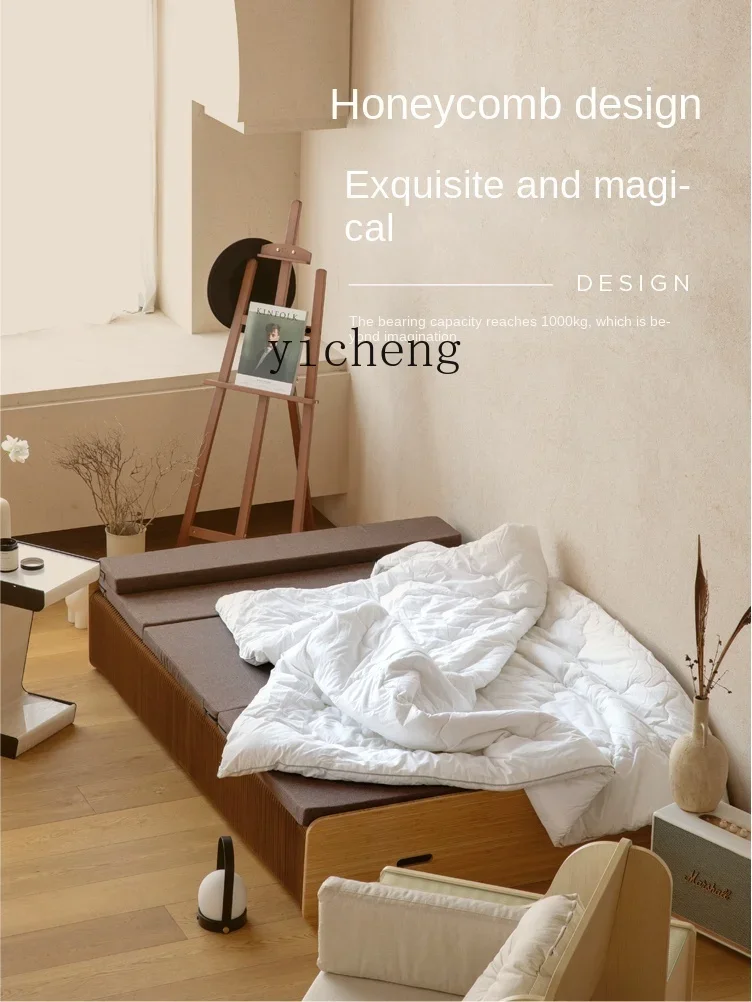 Zf Folding Bed Double Organ Paper Bed Household Single Invisible Bed Telescopic Modern Minimalist