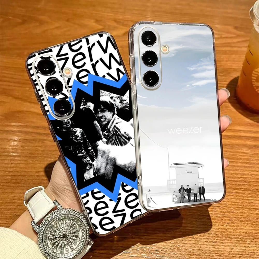 Music Weezer Blue Album Band Phone Case For Samsung A16 A26 A36 A56 A15 A25 A35 A55 A15 4G 5G Fe Transparent Cover