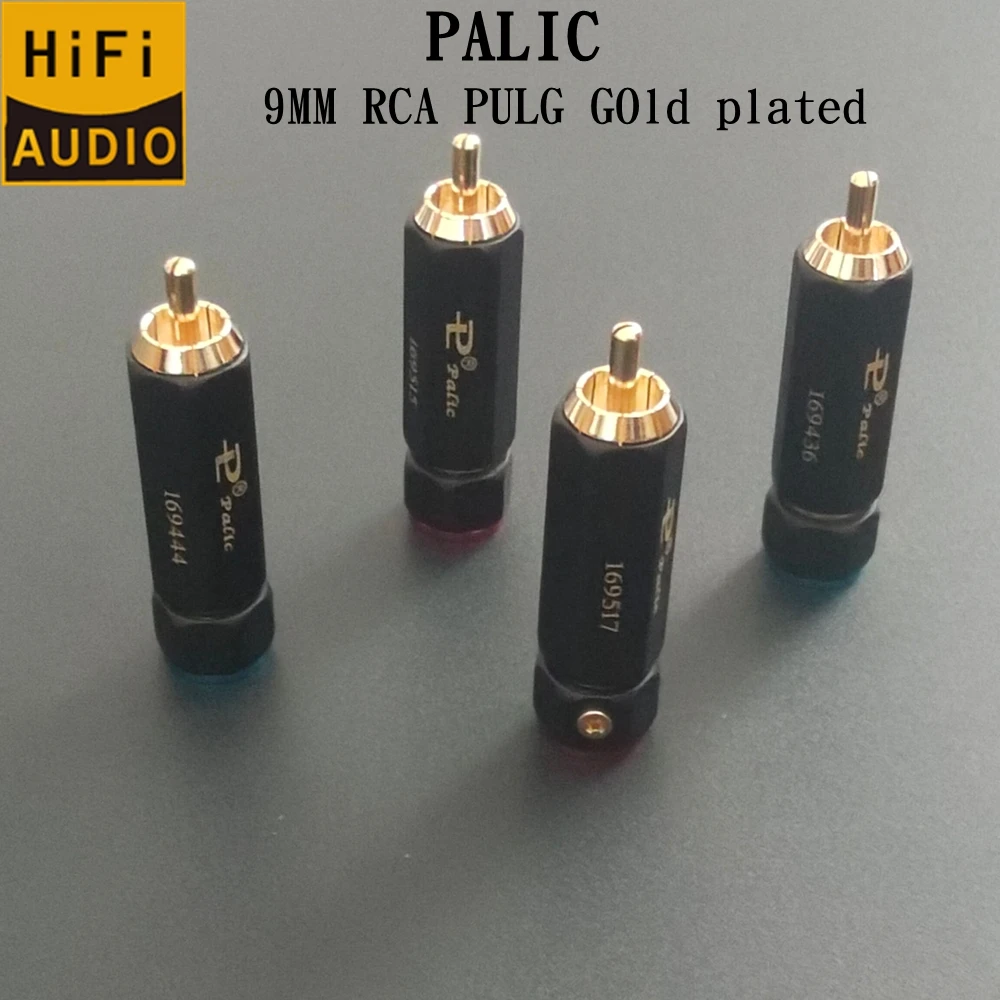 4 Stück Palic Hochwertige Vergoldete RCA-Stecker mit Lötanschluss A/V-Anschluss HIFI-Stecker für DIY RCA-Kabel – Detail 1
