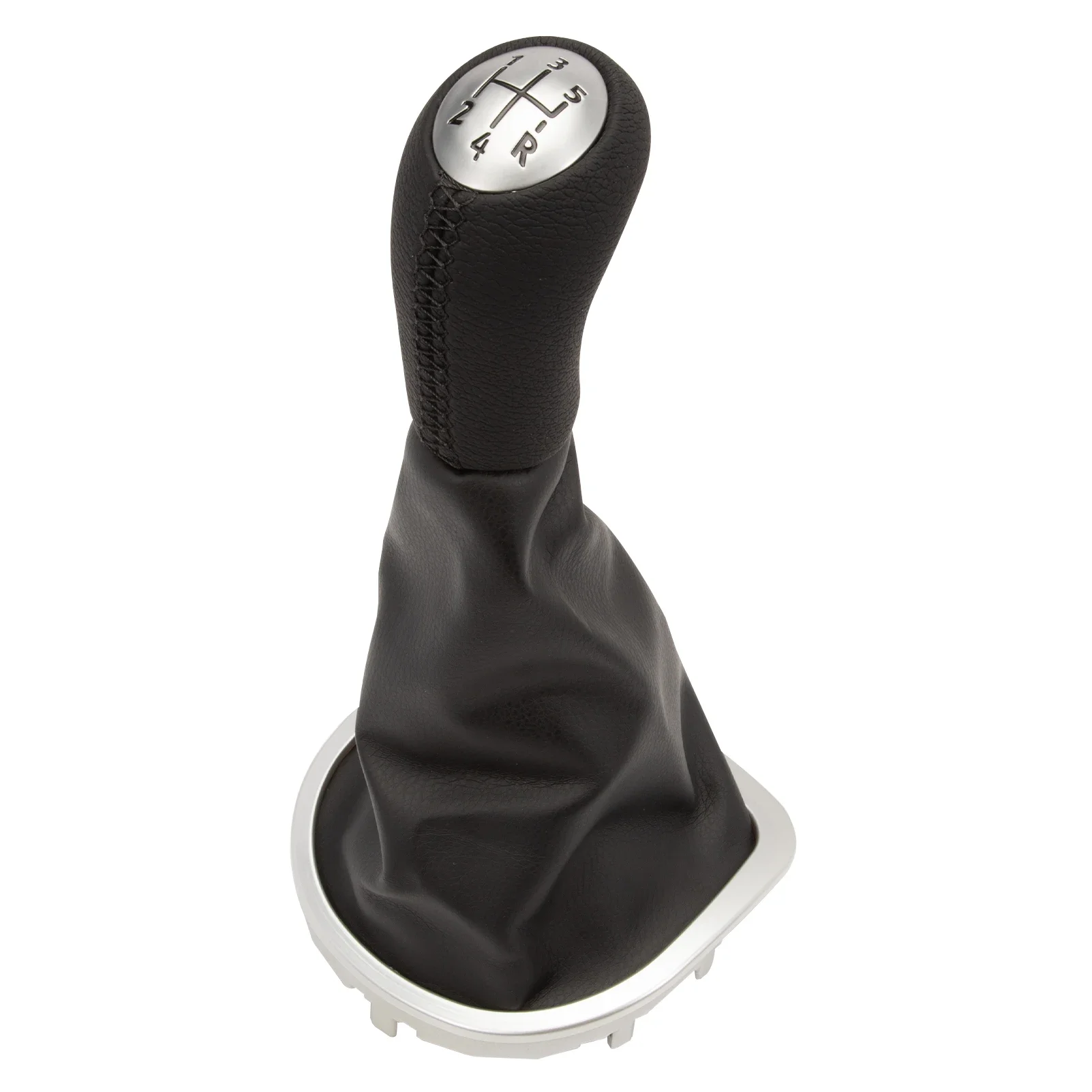 

5 Speeds Gear Shift Knob With Leather Gear Stick Gaiter Compatible with Renault Clio III Gear Knob