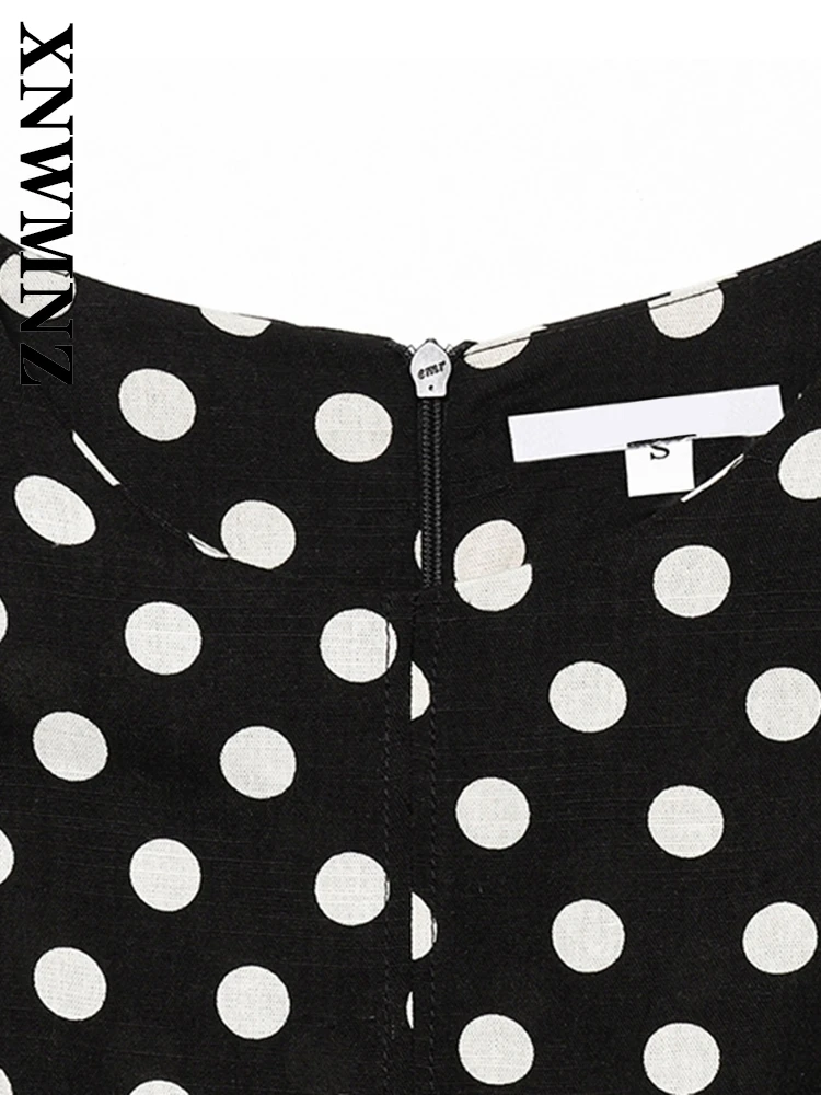 XNWMNZ 2025, Sommer Neue Frau Urlaub Boho Ärmellose O-Kragen Midi Kleider Chic Party Frauen Kleidung Schwarz Mode Kleid Reißverschluss