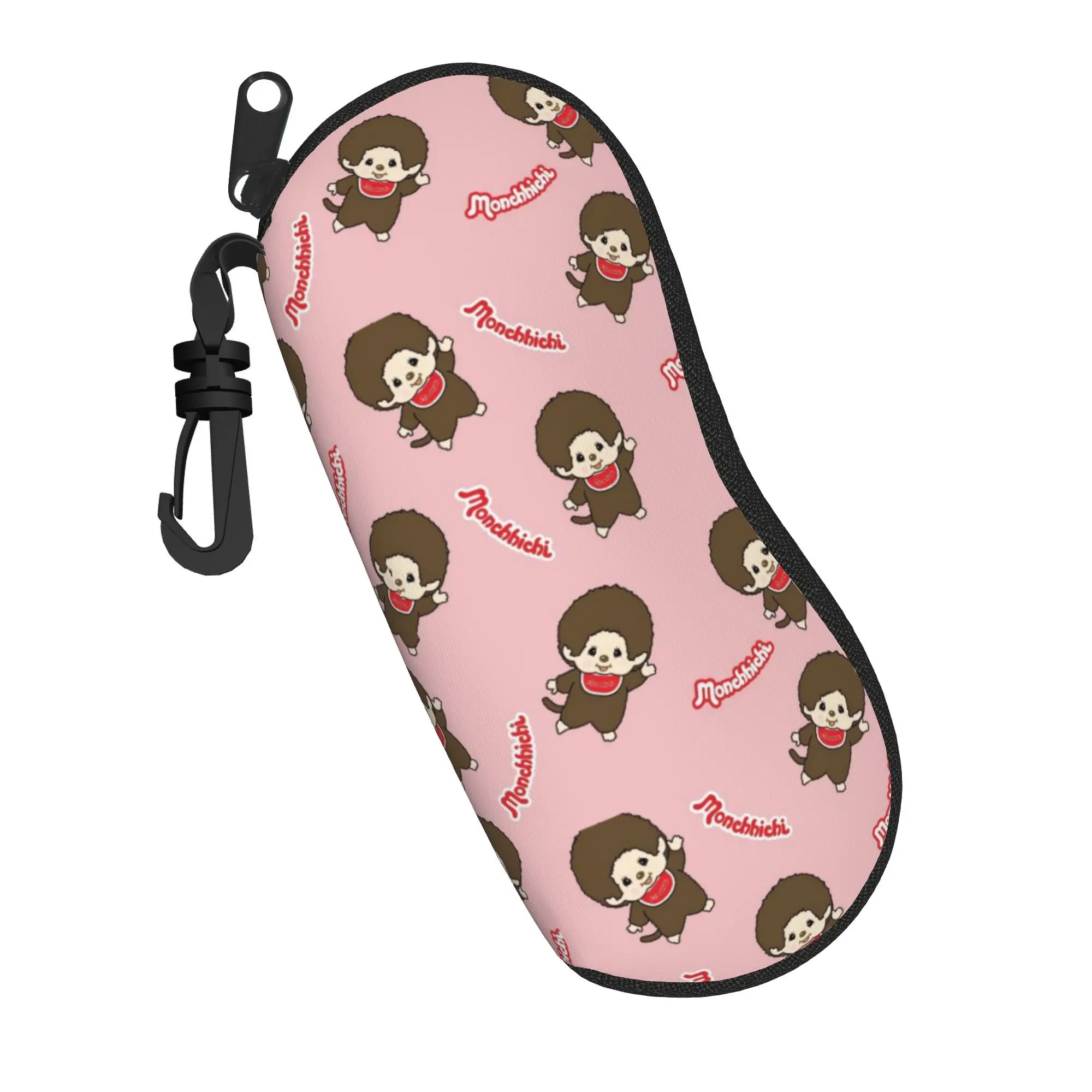 Monchhichis Accessories Glasses Case for Girl Boy Student Zipper  Eyewear Storage Box Cartoon Sunglasses Box