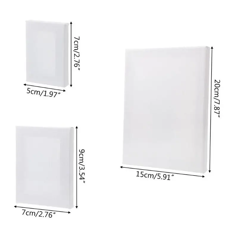 1/5pcs White Blank Square Artist Canvas For Oil Painting On Canvas, Acrylic Watercolor Oil Paint With Wood Frame As Primer