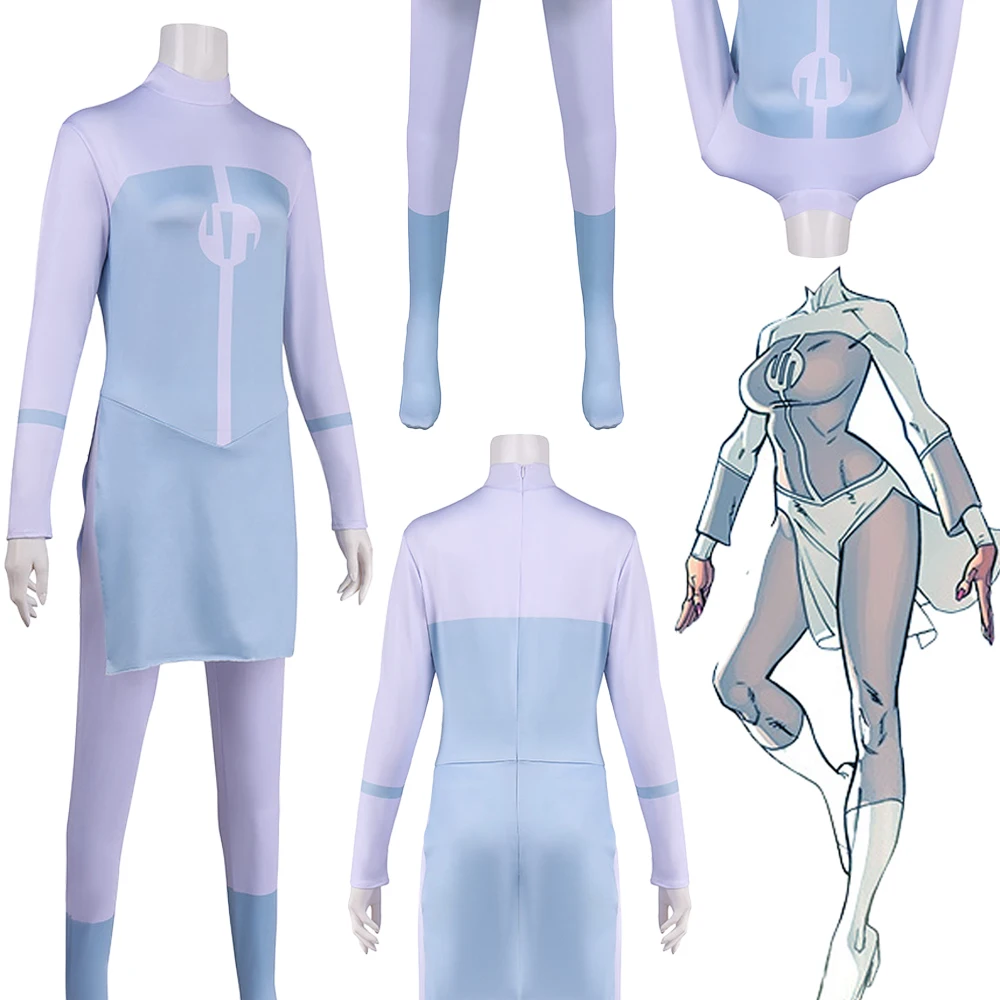 

Fantasia Cartoon Invincible Anissa Grayson Cosplay Jumpsuit Women Disfraz Costume Female Fantasy Halloween Carnival Party Cloth