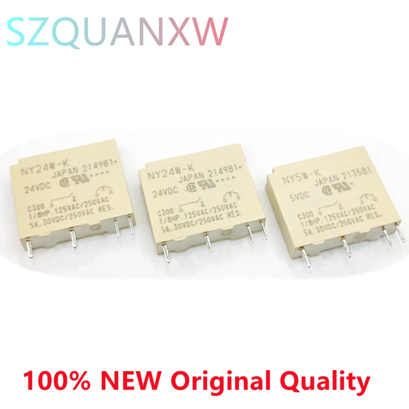 10PCS RELAY NY5W-K NY12W-K NY24W-K 5V 12V 24V DC Brand new and original relay