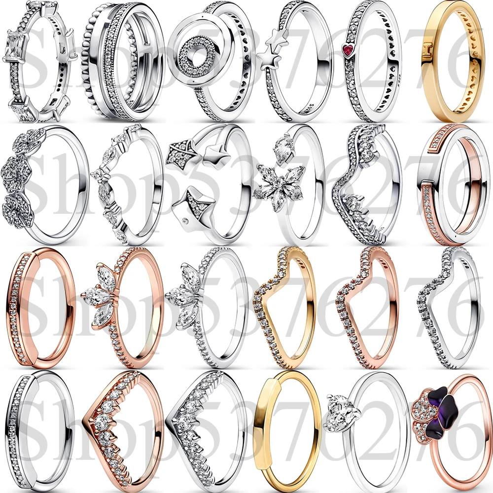 

Стерлингового Серебра 925, фирменный I-D двухцветный логотип, бусины-паве, круги, сердце, съемка, звезда, модное кольцо для женщин, подарок, ювелирные изделия своими руками