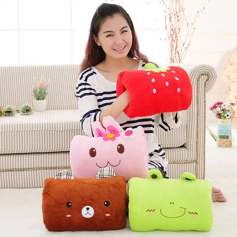 Soft Plush Hand Warmer Pillow for Kids, Cute Cartoon Stuffed Animal Nap Cushion, Gift Idea for Children, Cozy Neck Pillow and