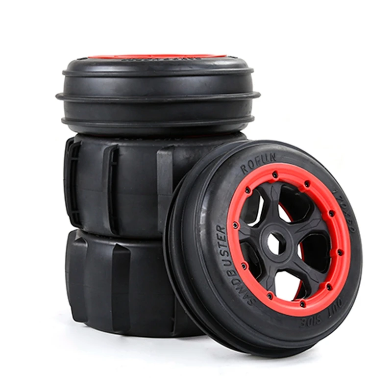 New Upgrade 4Pcs Front Rear Sand Paddles Desert Wheels Tires For 1/5 HPI ROVAN ROFUN KM BAJA 5B Rc Car Parts