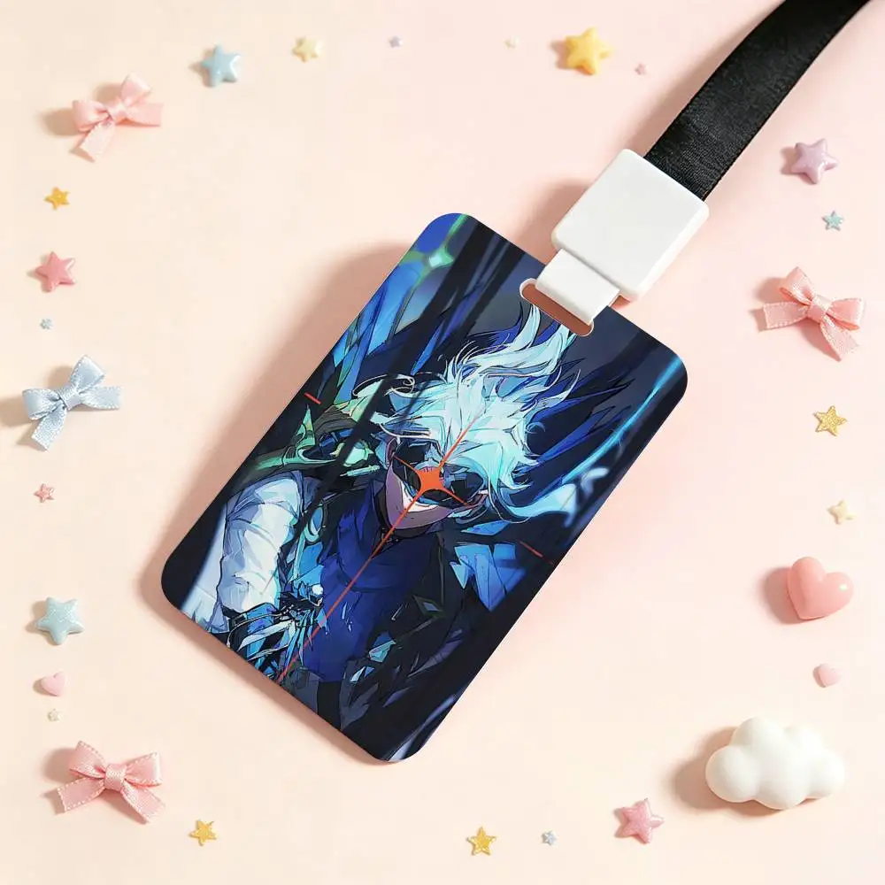 Genshin Impact Il Dottore NFC Contactless Sliding Card Sleeve For Student Cards, Bus Cards, ID Cards, And Work Permits