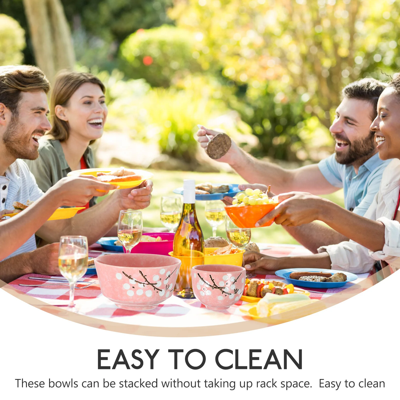 

6Pcs Modern Japanese Ceramic Tableware Set Pink Creative Kitchen Cutlery High Quality Safe Comfortable Easy Clean Stackable