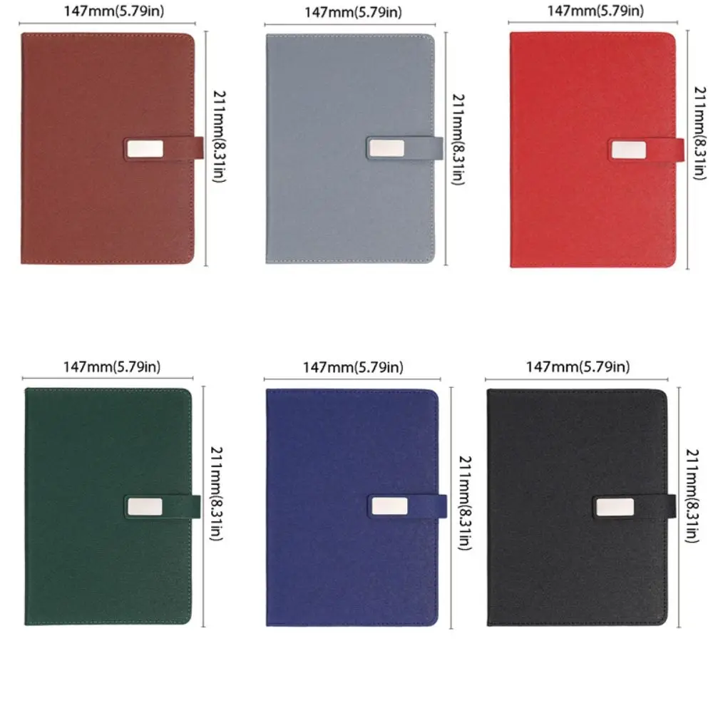 PU-leer Bedrijfsgeschenken Set Stylus Pen Navulset Notebook Pen Set Flash Drive Aangepaste afdrukken Vergadering Kladblok