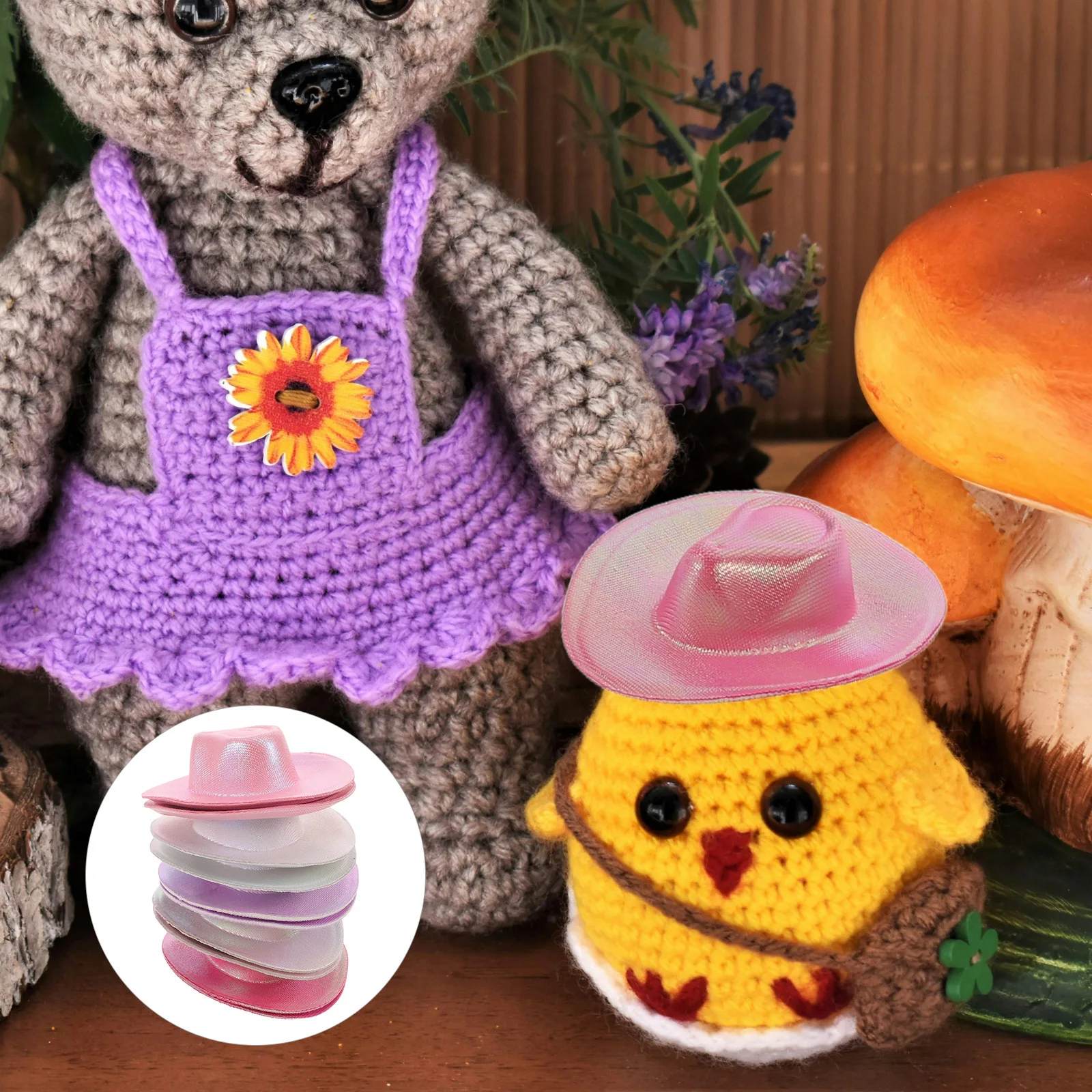 10 шт., мини-ковбойские шляпы, миниатюрные вечерние украшения в стиле вестерн для аксессуаров