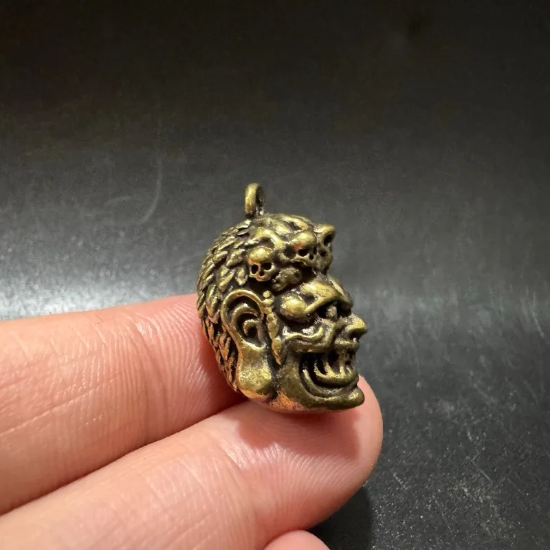 New Brass Unmoving Mingwang Handle Pendant, Exquisite Workmanship, Retro Pendant Accessories