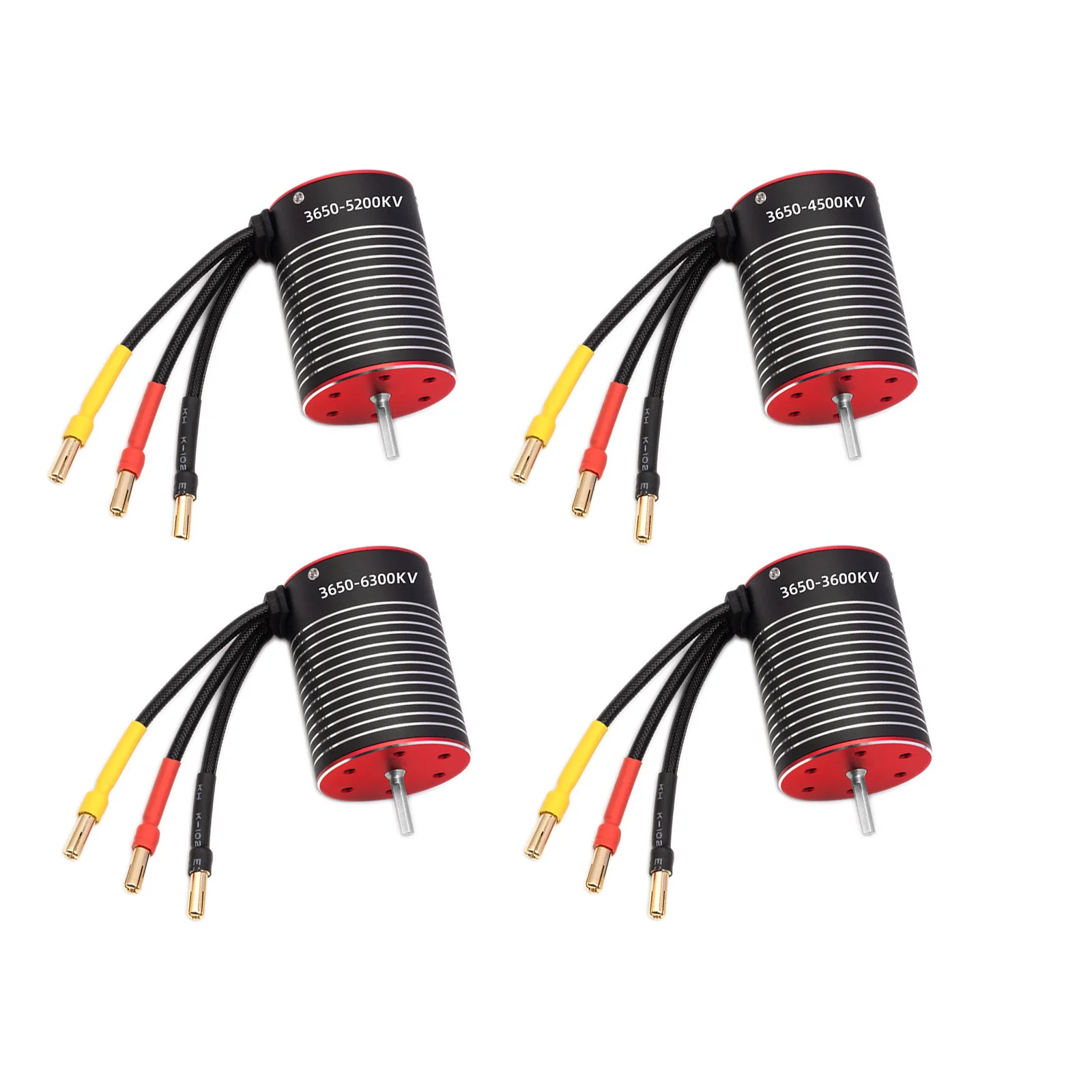 

RCZIPROY RC Motor Upgrade 3650 Brushless Motor 3600kv 4500kv 5200kv Waterproof Brushless Motor for 1/10RC Vehicle and Boat