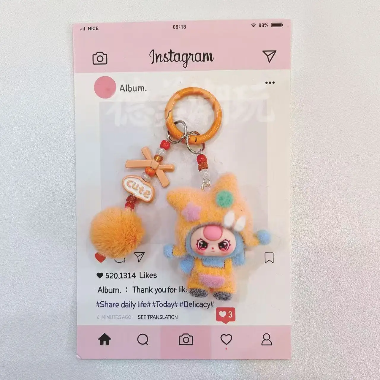 الدوبامين قبعة باردة ثلاثة سنوات الكرتون قلادة حقيبة المفاتيح لطيف دمية فتاة المفاتيح مدرسة ديكور هدية أفضل صديق