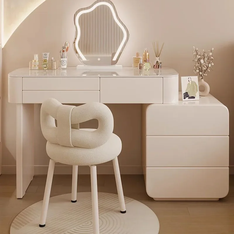 

Cabinets Mobile Dressing Table Organizer Console Shelves Wood Mirror Dressing Table Makeup Comoda Pra Quarto Home Furniture