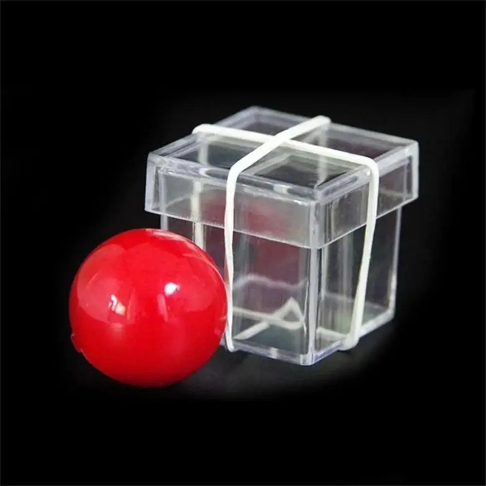 Illusion Magic Clear Ball Through Box Gimmick Props Magic Props Magic Tricks Plastic Magician Game Ball Penetrate Box Close Up