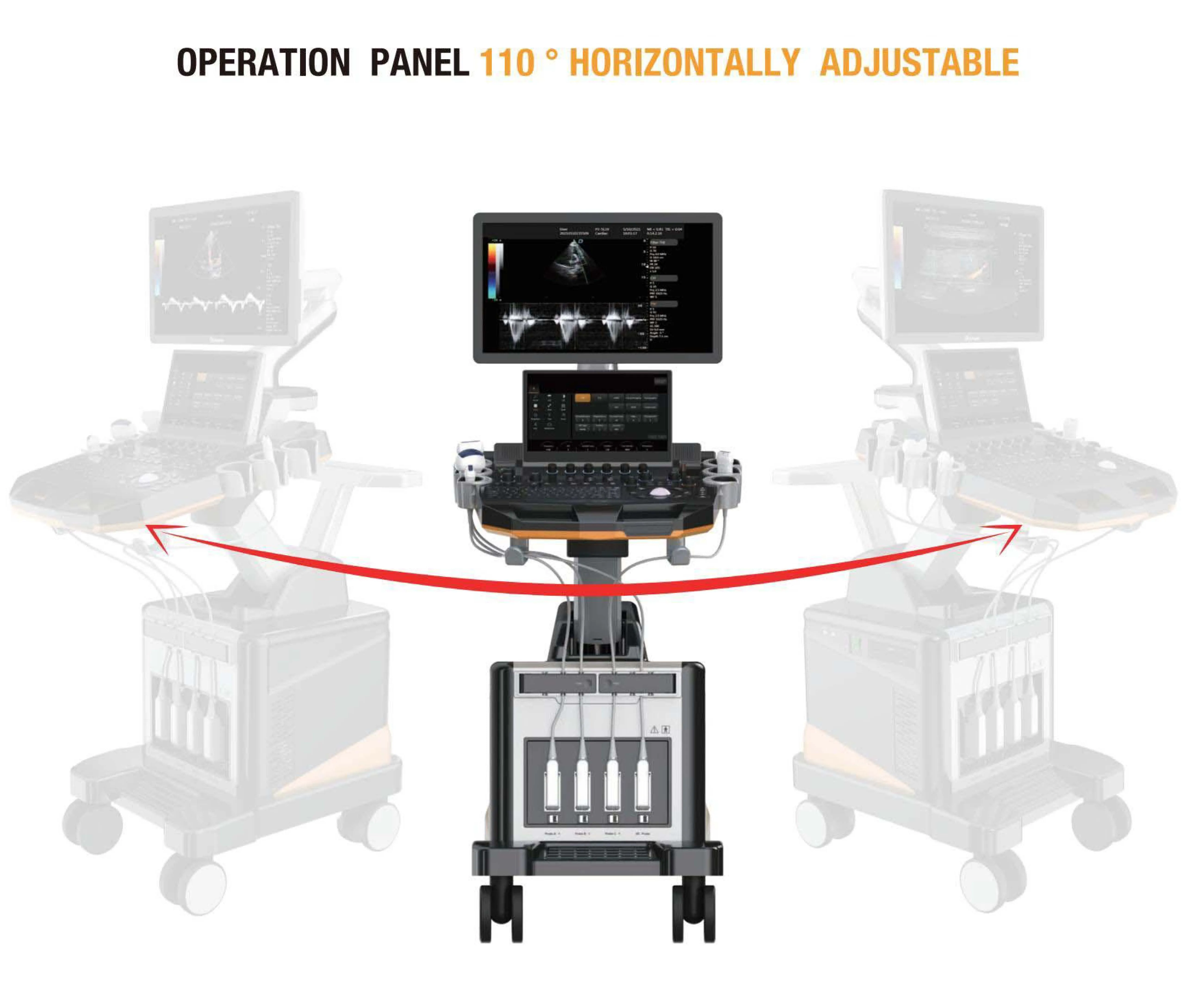 High end cardiac 4d color doppler ultrasound machine medical scan machine