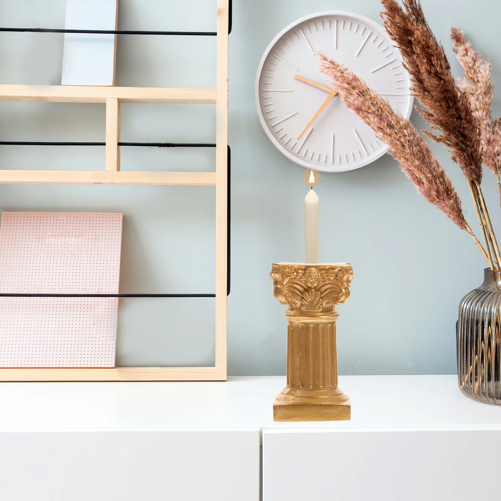 3 قطعة مجموعة حامل العمود الروماني الراتنج تمثال عمود صغير لسطح المكتب ديكور المنزل صور الدعامة حامل صغير