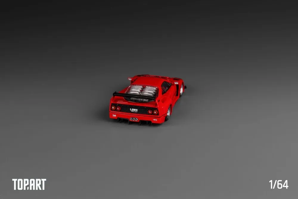 TOPART MODEL1:64 LIBERTY WALK LBWK F40 Rosso Corsa สีรถโมเดล Diecast