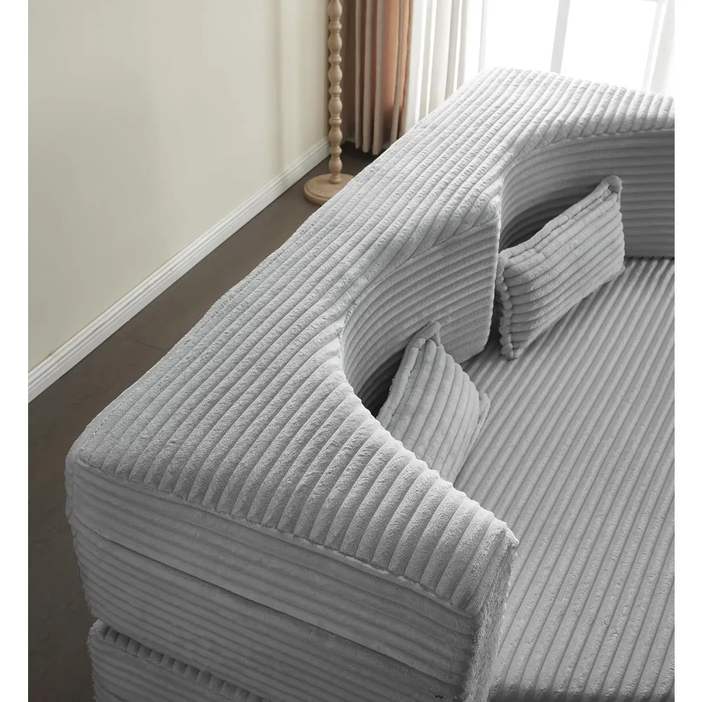 أريكة سرير قابلة للتحويل، مرتبة فوتون قابلة للطي بالحجم الكامل، سروال قصير 2 في 1، أريكة صالة أرضية، خيار جلوس مريح