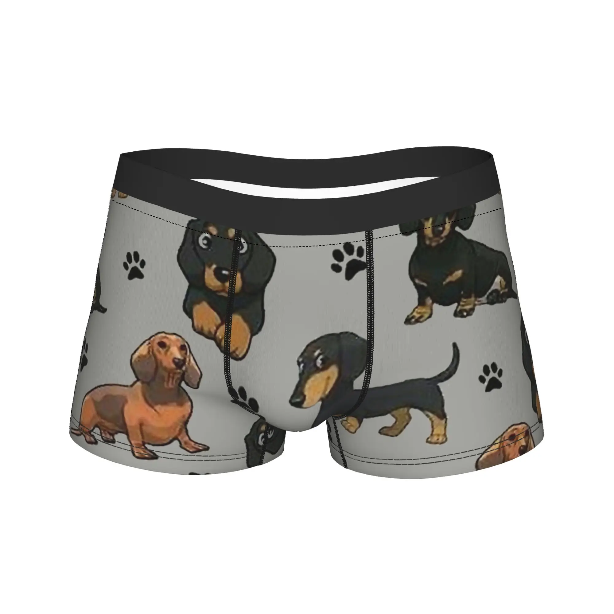 

Забавные трусы-боксеры с таксой и собакой, шорты с героями мультфильмов, трусы, мужское нижнее белье, трусы со средней талией Wiener Sausage для Homme, большие размеры