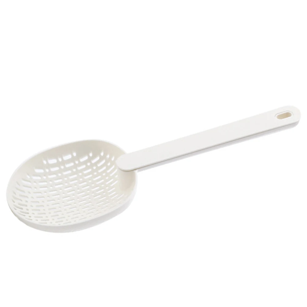 

Cooking Spoon Long Handled with Teeth Abs Food Strainer for Sink Ladle