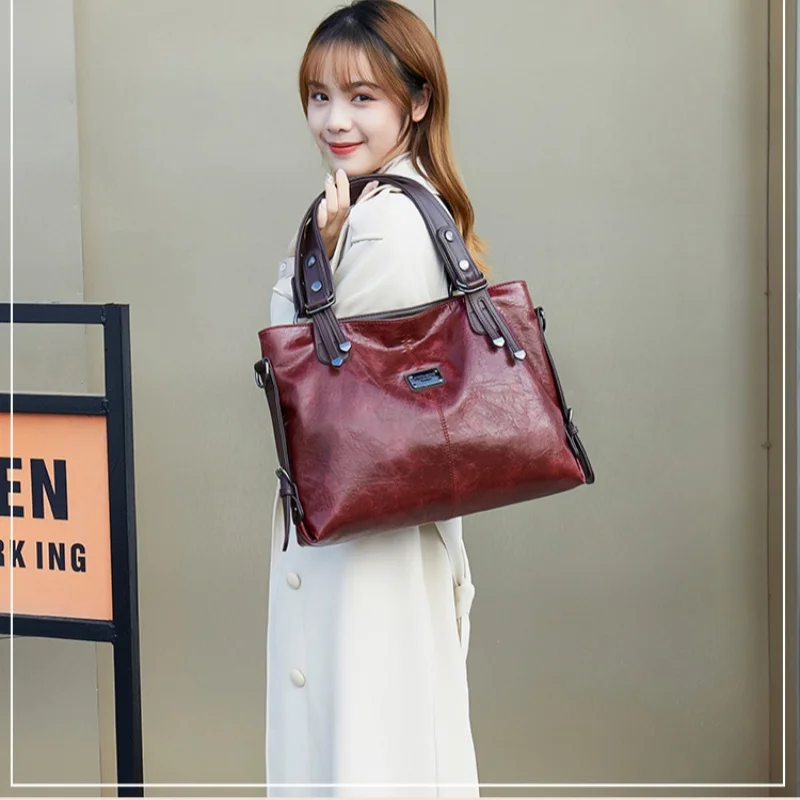 

Европейская и американская женская деловая сумка на одно плечо, большая вместительная сумка из мягкой кожи, сумка для ноутбука, кожаная сумка для поездок на работу