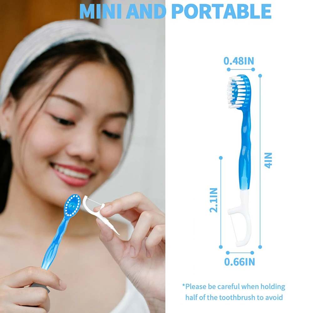 5-in-1 Toothbrush Dental Floss for Oral Cleaning Disposable Toothbrush on Business Trips Multi-Functional Bead Toothbrush