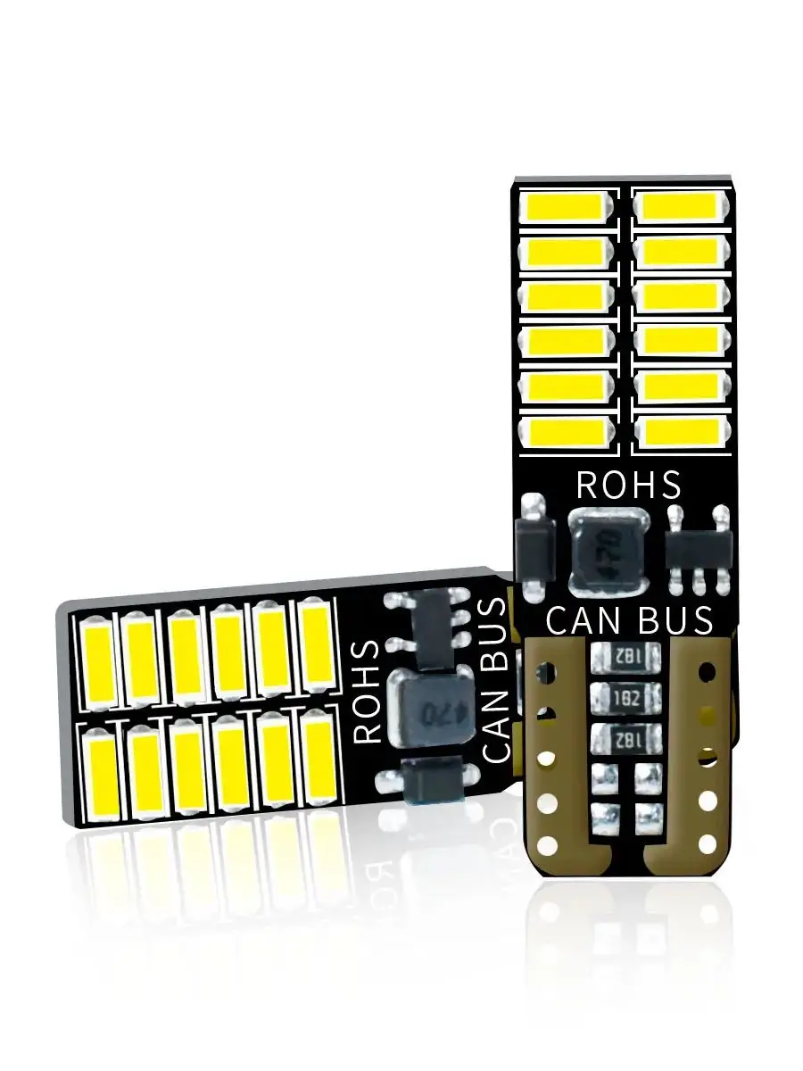 2PCS T10 W5W 168 CANBUS 4014 24SMD LED Turn Signal Brake Reading Lights for Car Signal Lights 6000K 12V