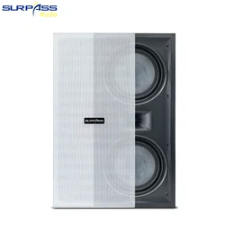 Three-Way in Wall Rectangle Speaker 8 Inch 200W Frameless Passive in Ceiling Wall Audio Speaker ABS Material for For Living Room