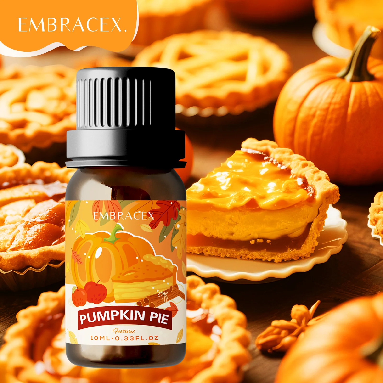 10ml Pumpkin Pie Fragrance Oils Gifts Soap Making Skincare Oils Massage Oils Non-alcoholic