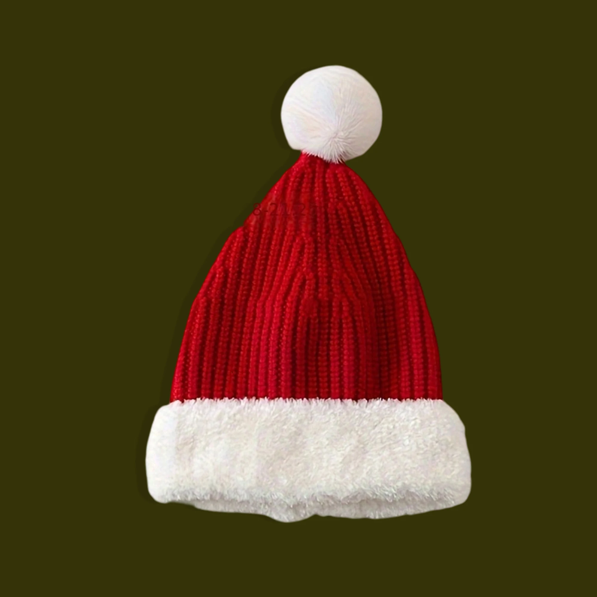 Adorable Infant Knit Winter Hat with Pom Pom Cozy Santa Claus Beanie for Outdoor Activities and Festive Events