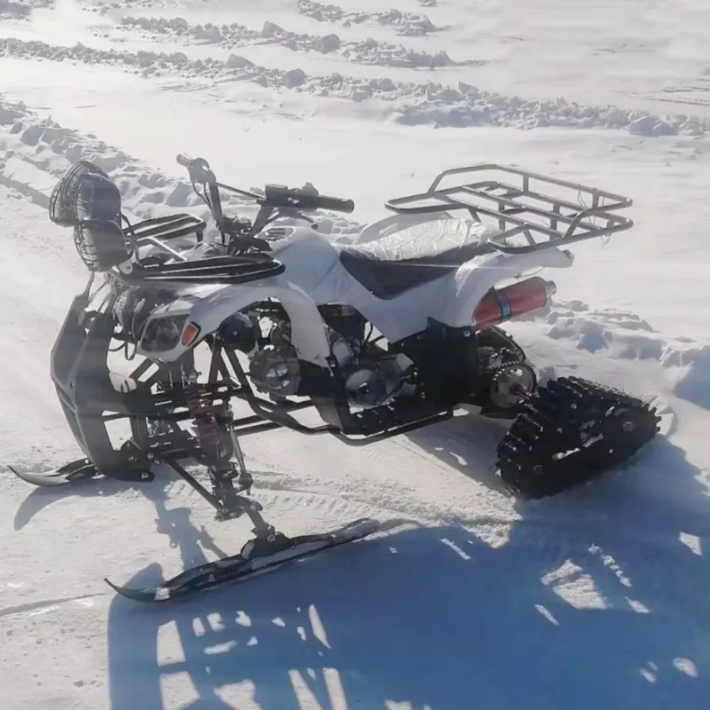 Made in China:  Skiing Cross-country All Terrain 110cc 125cc Rubber Tracked ATV Adult Snowmobile