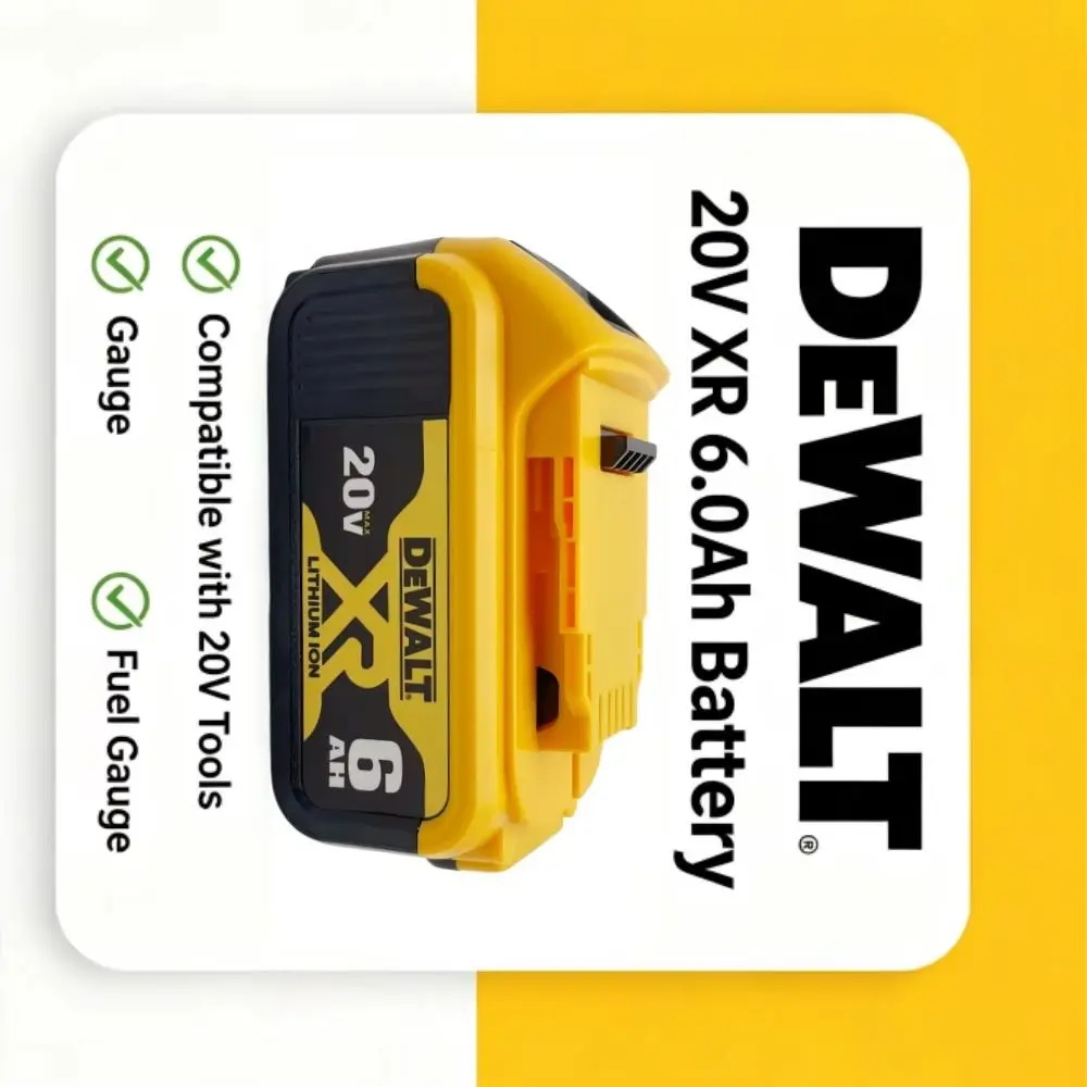 Dewalt 18V 6Ah Battery Compatible with DCB182 DCB200 DCB606 DCD805 Dewalt Power Tools - New Original Outillage