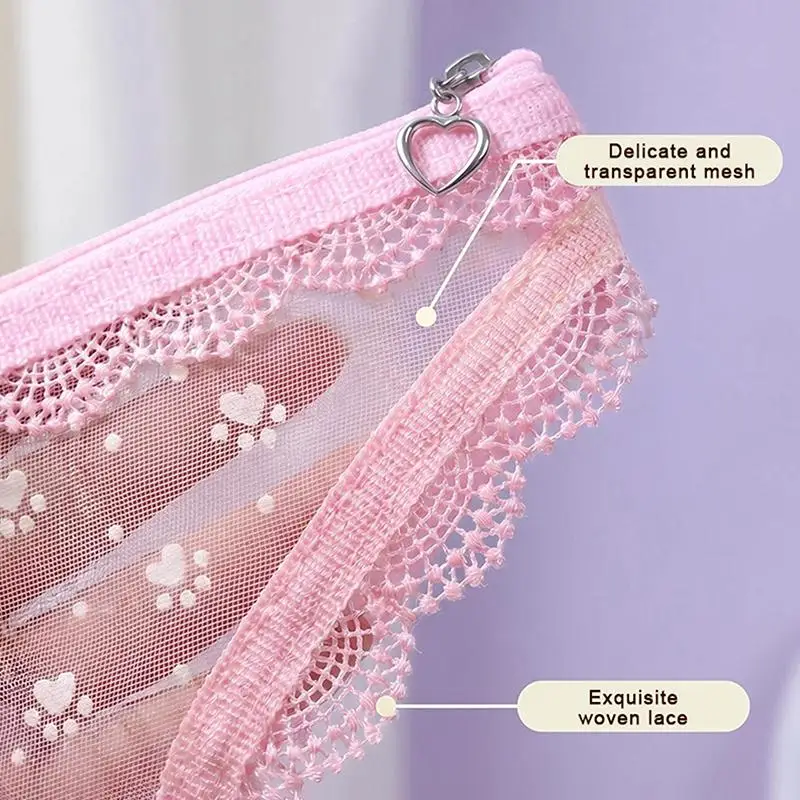 Niedliche Kosmetiktasche in Unterwäscheform, Spitzen-Netzstoff, transparenter Make-up-Aufbewahrungsbeutel, Stiftetui für den Alltag/Reisen – Detail 7