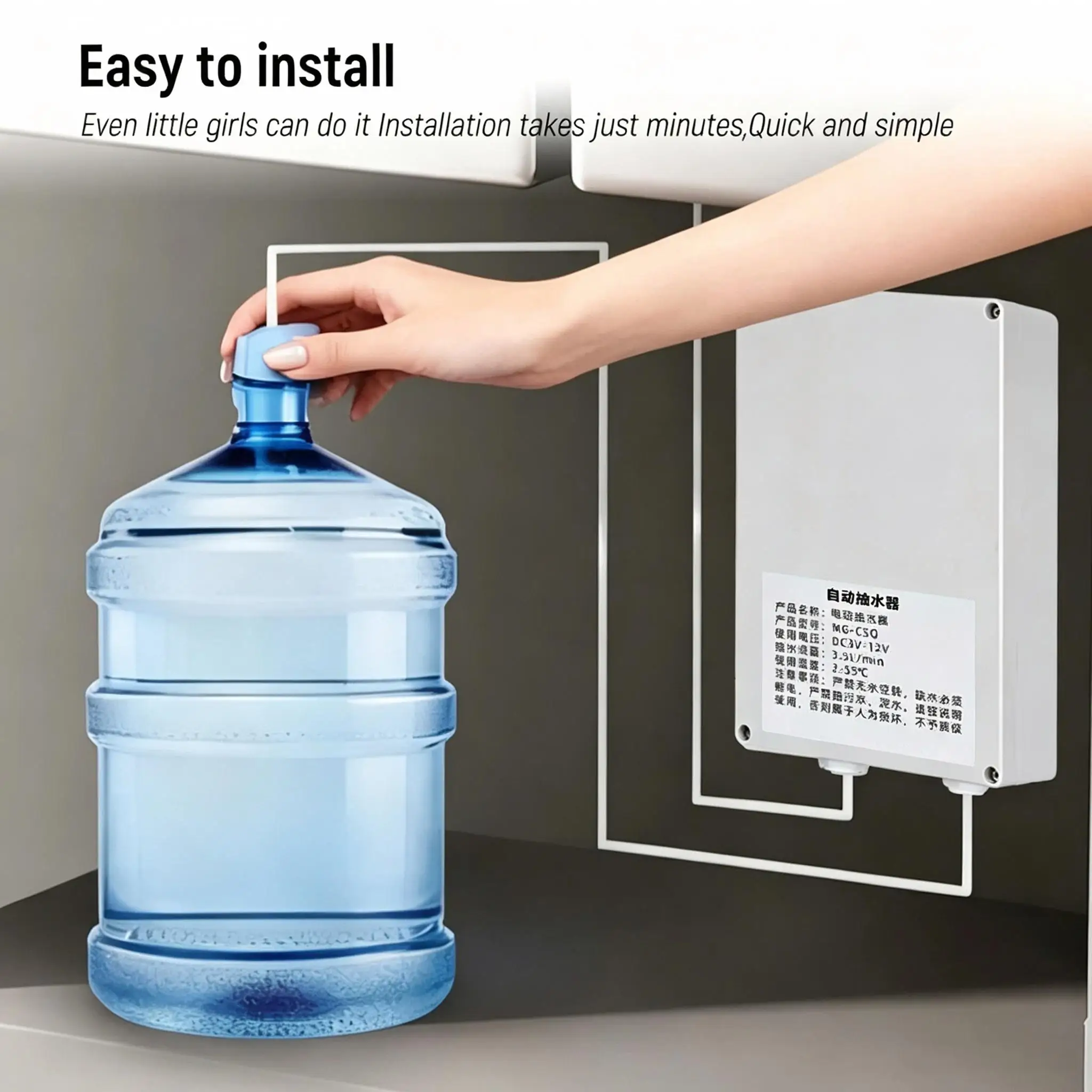 12V Electric Faucet Water Pump 3.5L/min Automatic Bucket Pump for Kitchen And RV Water Supply
