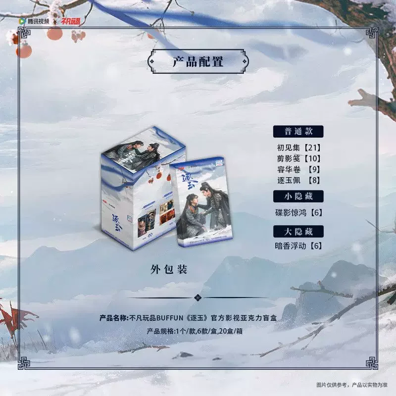6Packs / Box Chinese Drama Zhu Yu Star Collectible Trading Cards Pursuit of Jade Tian Xiwei Zhang Linghe Photocard Acrylic Gifts - view 2