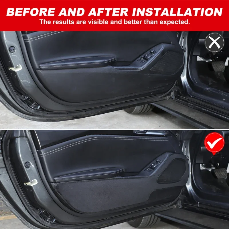 

Дверь автомобиля, противоударная накладка для Mazda MX-5 Miata 2016+, бархатная наклейка, отделка боковой двери, защита от грязи, аксессуары для интерьера