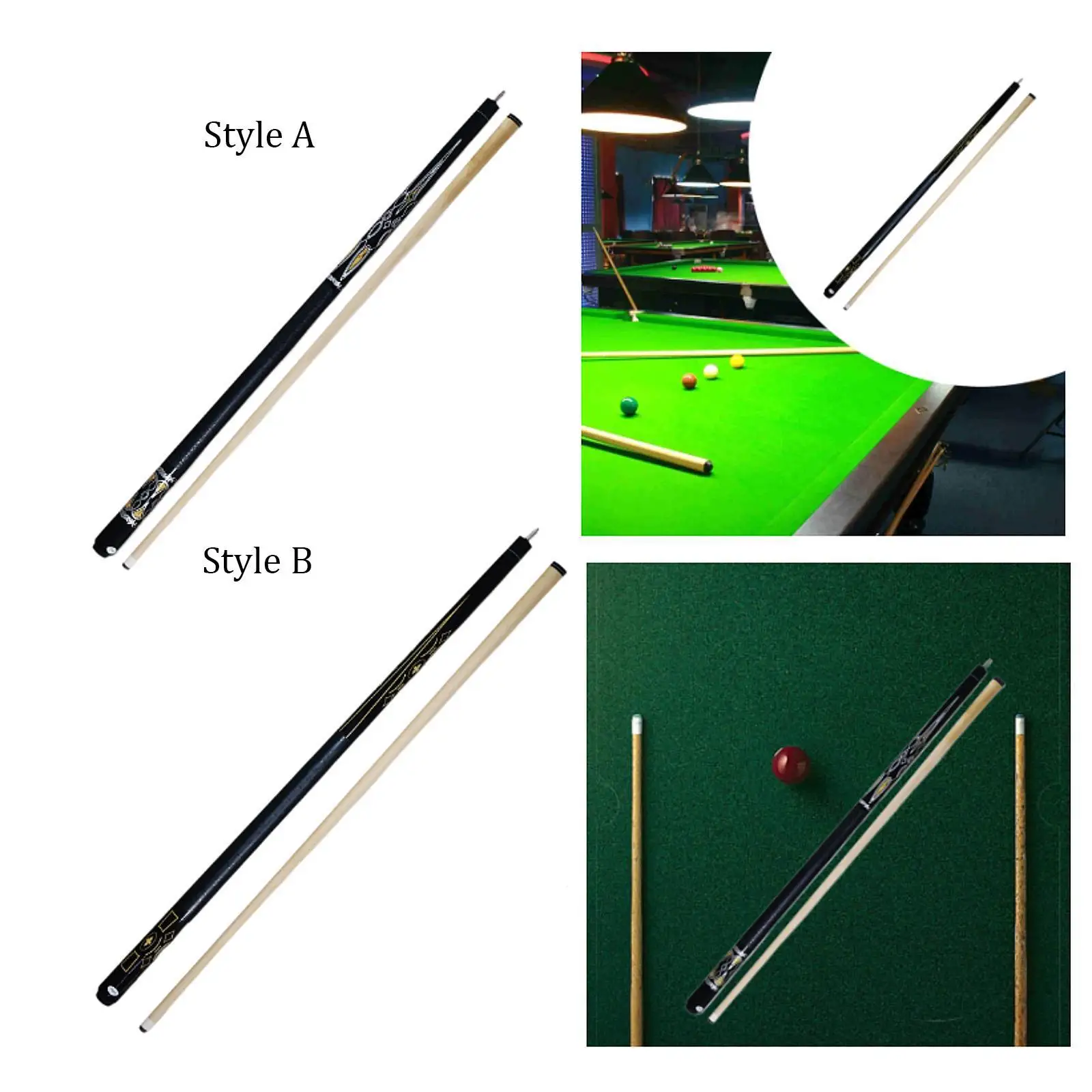 Billiard Pool Cue Stick Full Size 57inch 1/2 Split Lightweight Professional