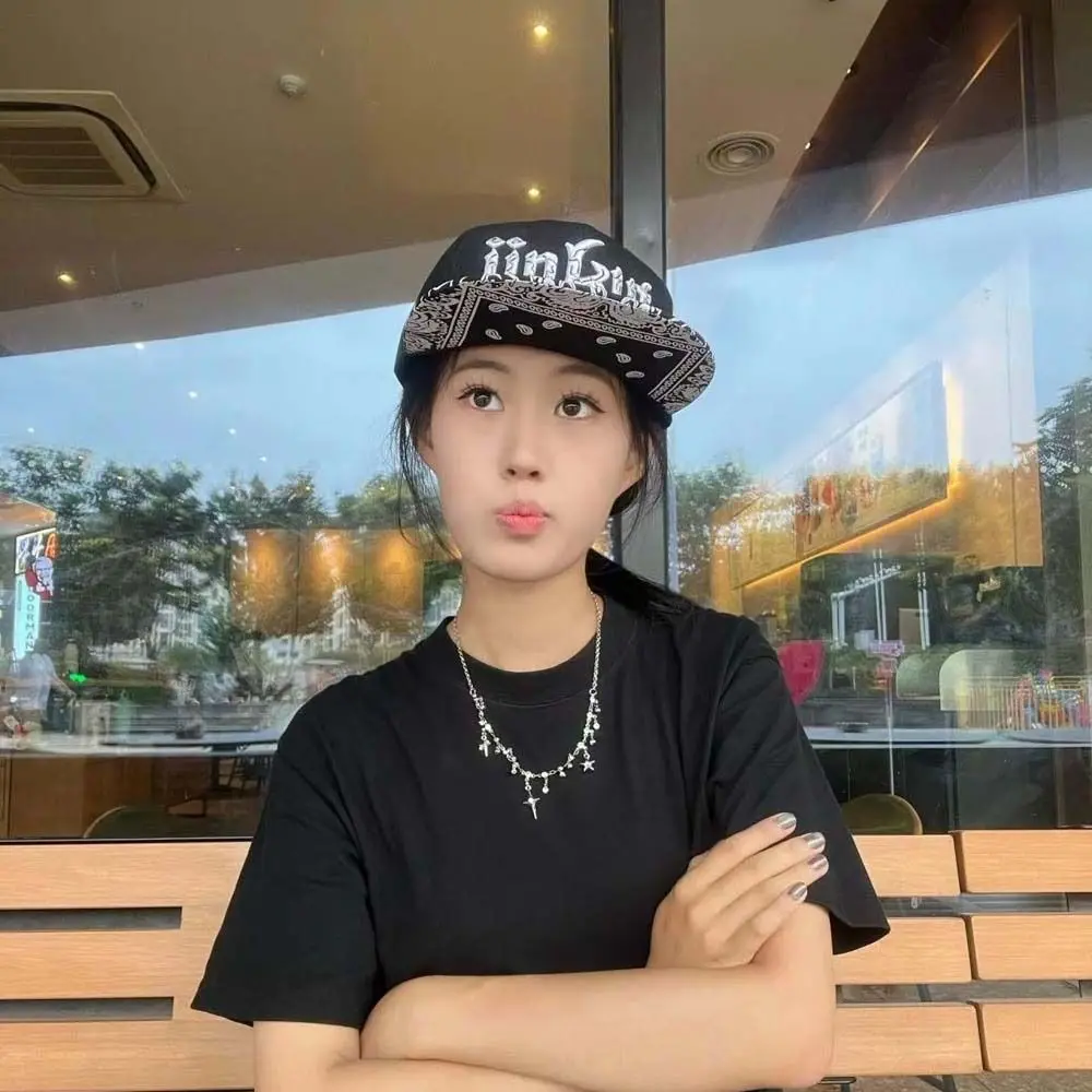 Einstellbare Brief Stickerei Flache Krempe Hut Sonnencreme Koreanischen Stil Tanz Snapback Hüte Baumwolle Hip-hop Street Style Baseball Kappe