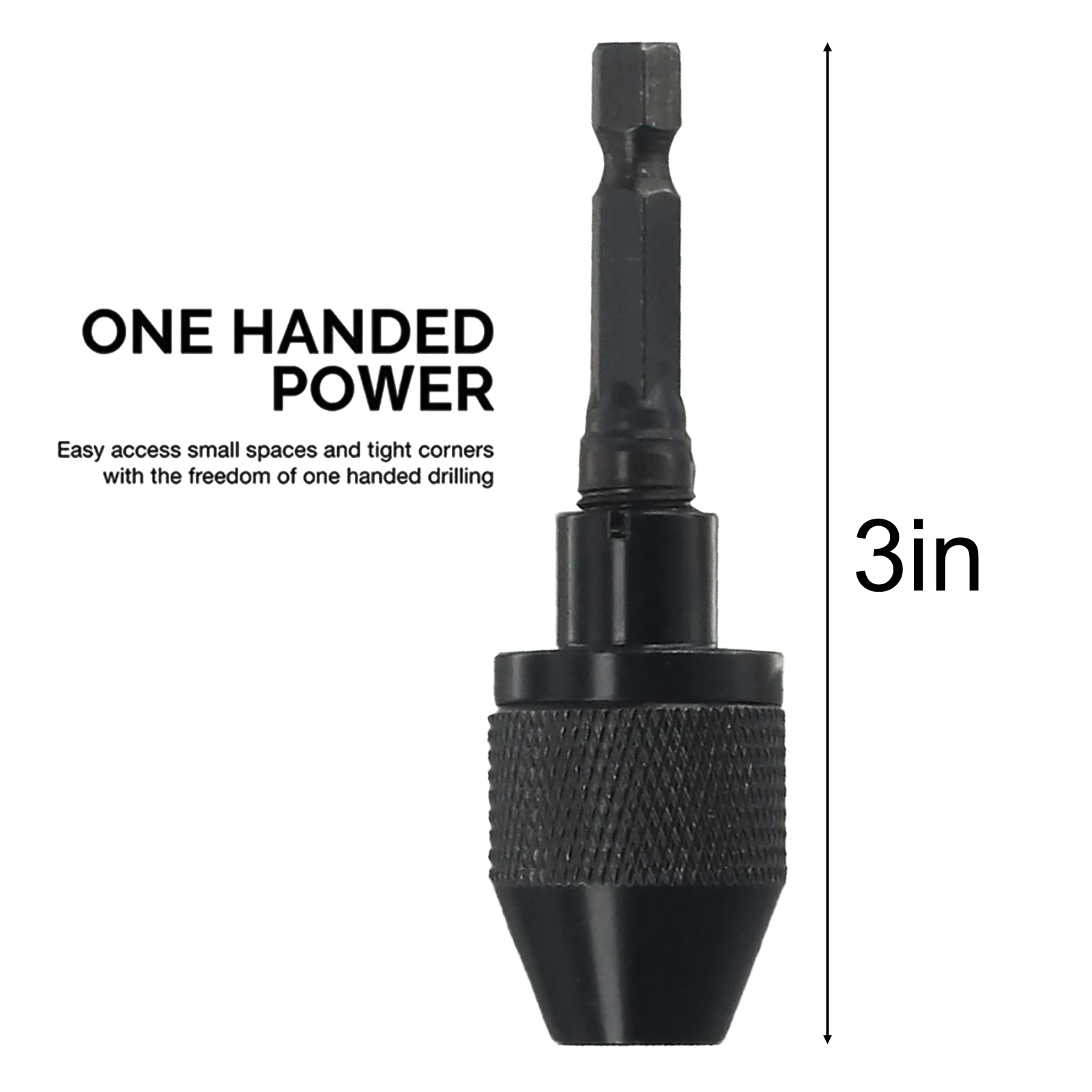 

Drill Bit Quick Change Driver with Keyless Chuck Conversion and Convenient Suitable for 1/4 Hex driven Power Tools